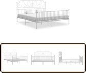 vidaXL Cadre de lit Métal Blanc 180x200 cm