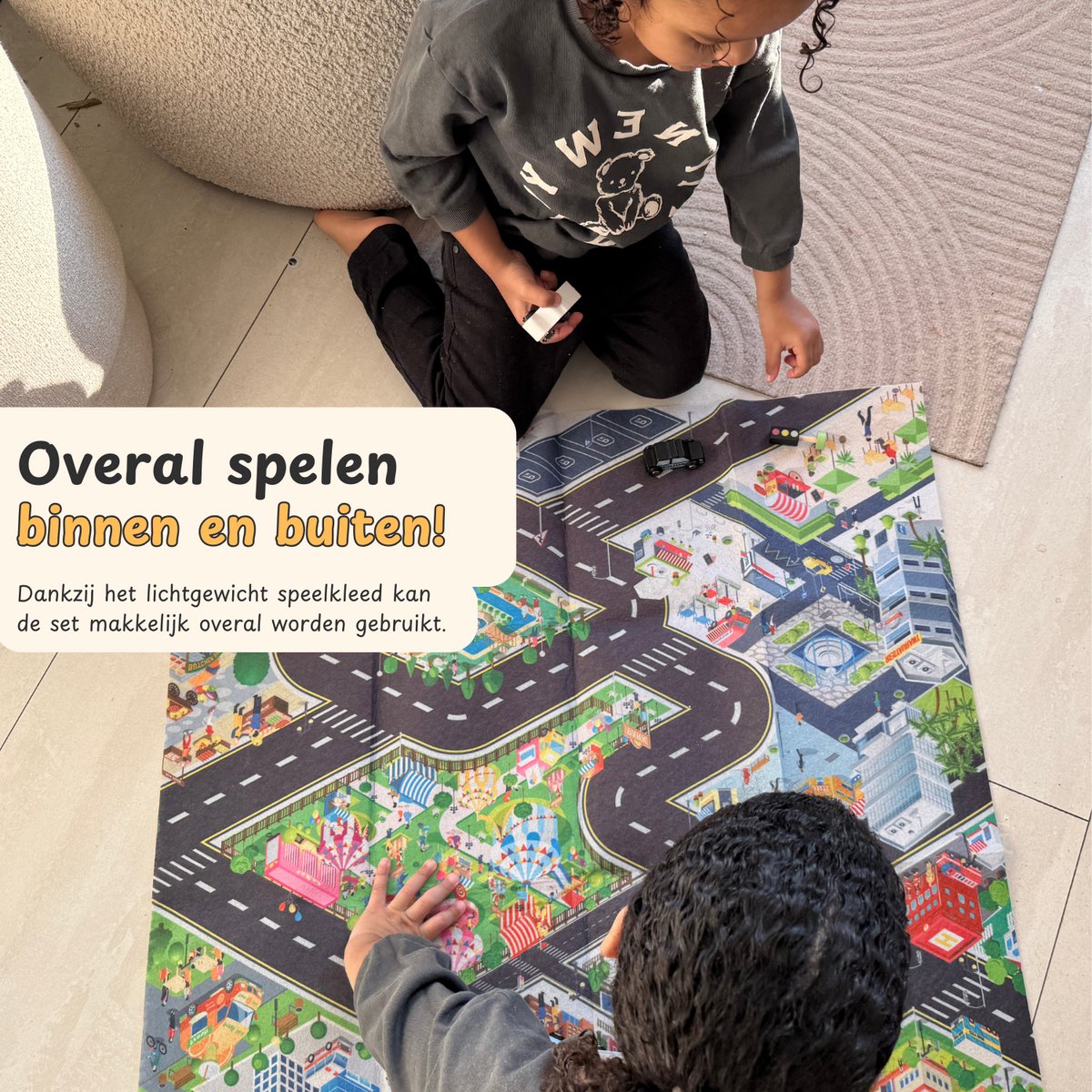 Maxx Kidz Houten Speelgoed Auto's, Trein en Speelkleed - Autokleed met 11 Voertuigen - Auto met Magneten - Educatief & Duurzaam Speelgoed - vanaf 2 jaar — afbeelding 4