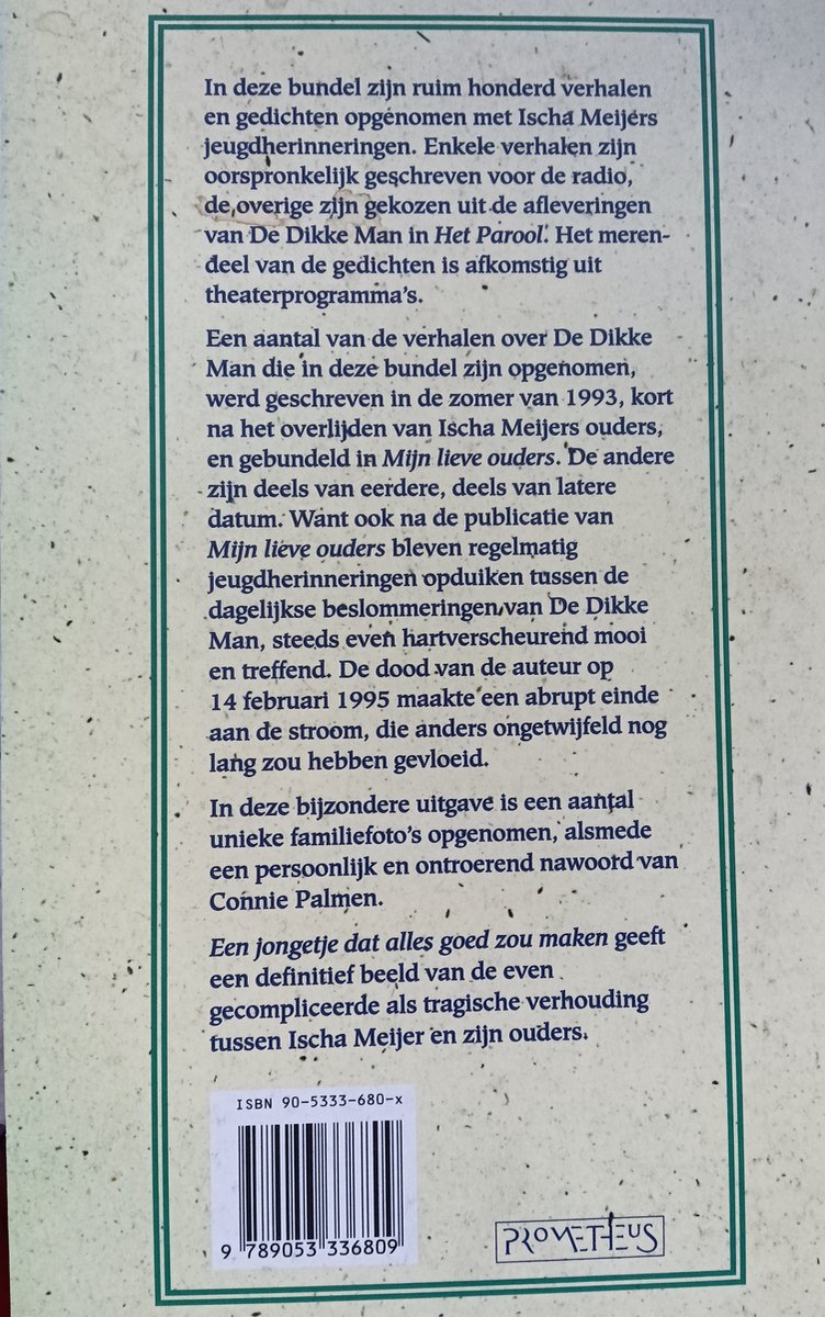 Een Jongetje Dat Alles Goed Zou Maken - back cover