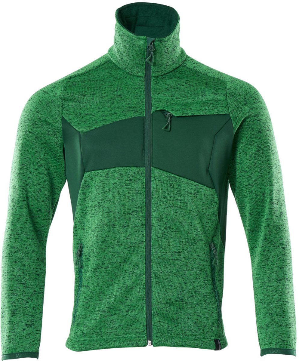 Mascot Accelerate Gebreide trui met rits 18105-951 - helder groen/groen - M