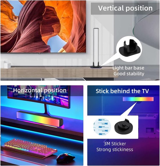 RGB Smart Lighting Bar LED Lights Bars met APP Control ...
