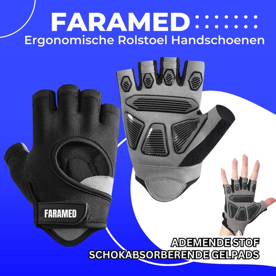 Foto: Faramed ergo rolstoelhandschoenen comfort grip en duurzaamheid voor actieve gebruikers