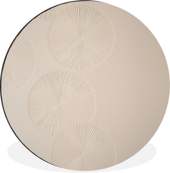WallCircle - Cercle mural - Cercle mural - Japandi - Beige - Moderne - Aluminium - Dibond - 30x30 cm - Intérieur et extérieur