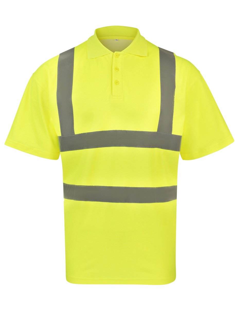 Korntex - High-End Polycotton Hi-Vis Polo Shirt Cambridge - Signal Yellow - S