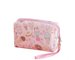 foto van Ainy - Make Up Tasje XS schattig design | kleine compacte organizer 15x11x7cm voor cosmetica en skincare - waterbestendig tas - toilettas dames voor make-up, sieraden en meer | De luxe beautycase voor tafel bureau of onderweg | cadeau voor vrouwen