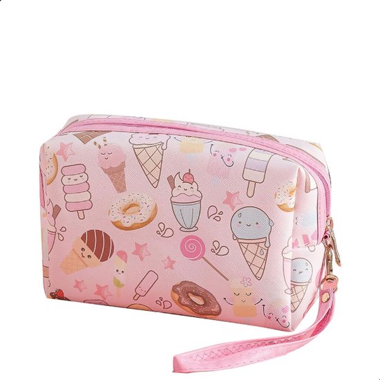 Ainy - Make Up Tasje XS schattig design | kleine compacte organizer 15x11x7cm voor cosmetica en skincare - waterbestendig tas - toilettas dames voor make-up, sieraden en meer | De luxe beautycase voor tafel bureau of onderweg | cadeau voor vrouwen