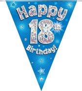 Oaktree - Vlaggenlijn Blauw Happy 18th Birthday (4 meter)