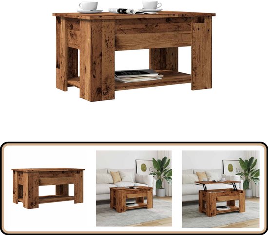 YITAHOME Lifttop salontafel met laden, 4-in-1 multifunctionele hefbare YITAHOME Lifttop salontafel met laden, 4-in-1 multifunctionele hefbare