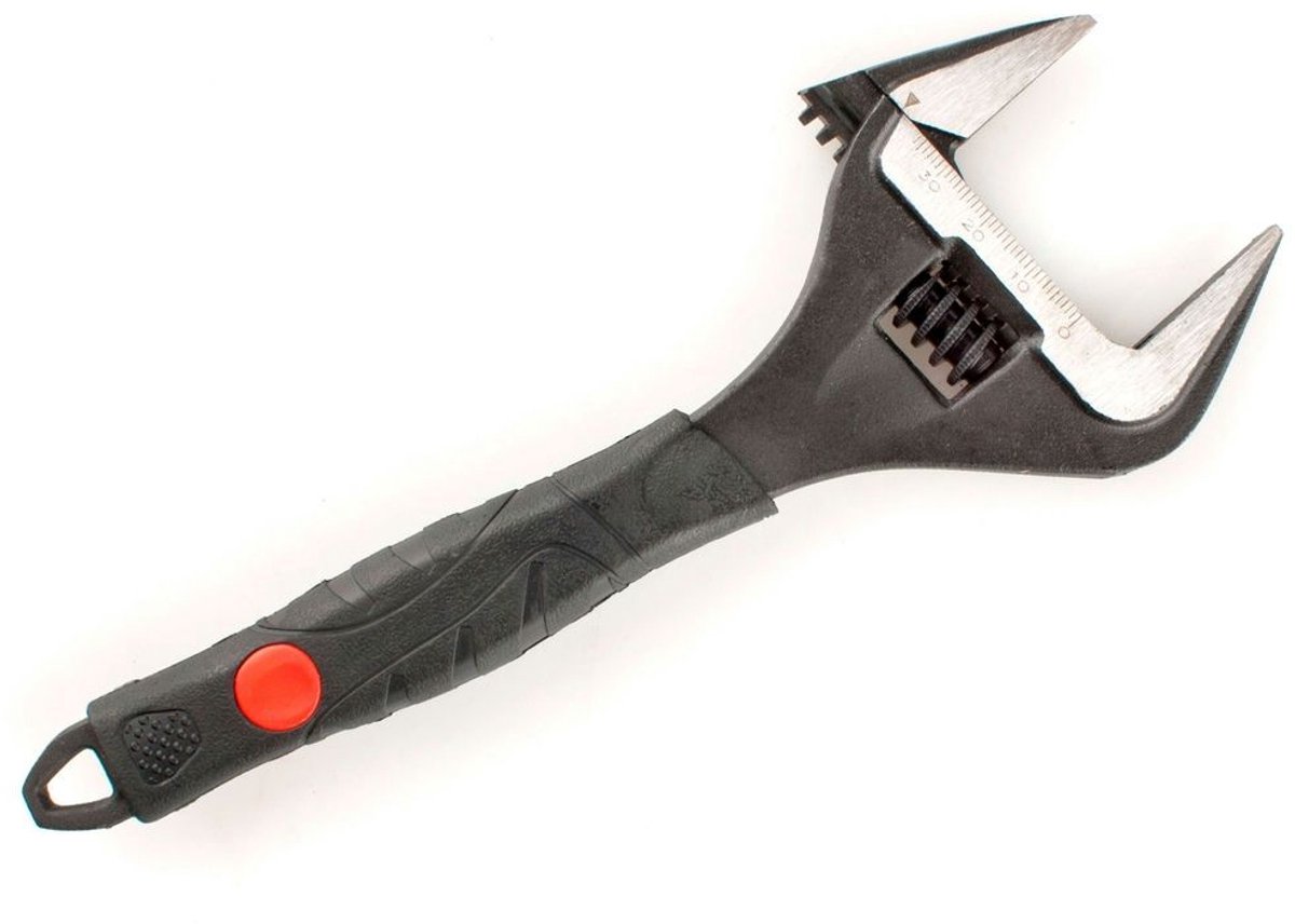 VERSTELBARE MOERSLEUTEL - MET GROTE OPENING 40 MM - LENGTE 8" (20 CM) - BAHCO MODEL - CHROME VANADIUM