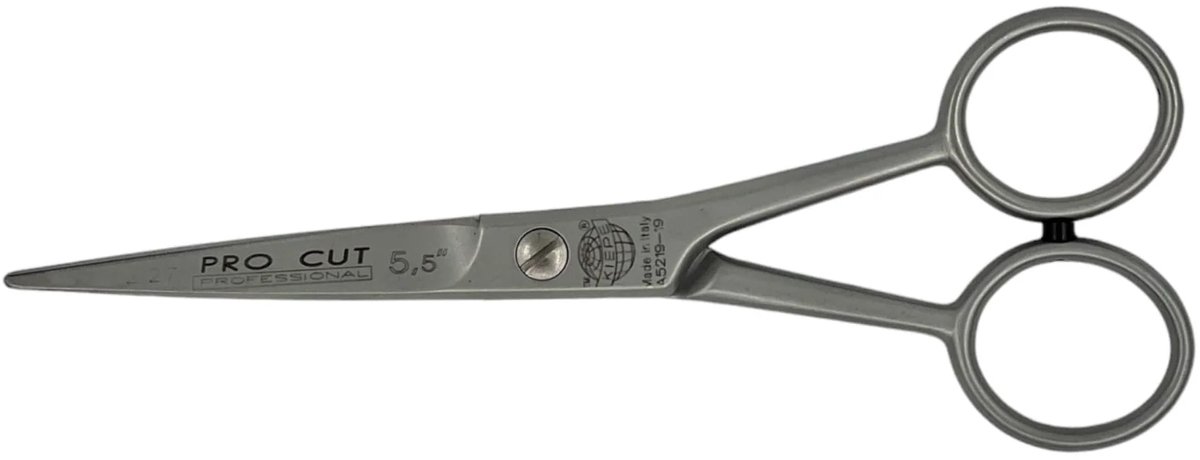 KIEPE® Professionele Schaar - Precisie & Duurzaamheid - Koolstofstaal & Corrosiebestendig - Kappersschaar & Kappersset - Zilver