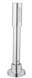 Chroomkleurige GROHE handdouche met cirkelvormig sproeigebied en ronde voet.