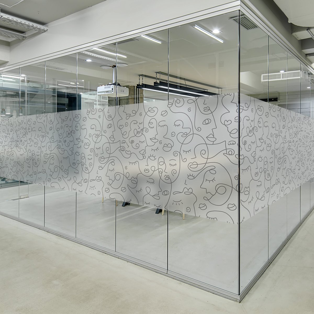 Privacy raamfolie - Abstract XL - Stickers voor ramen en douchedeuren - 40x200cm