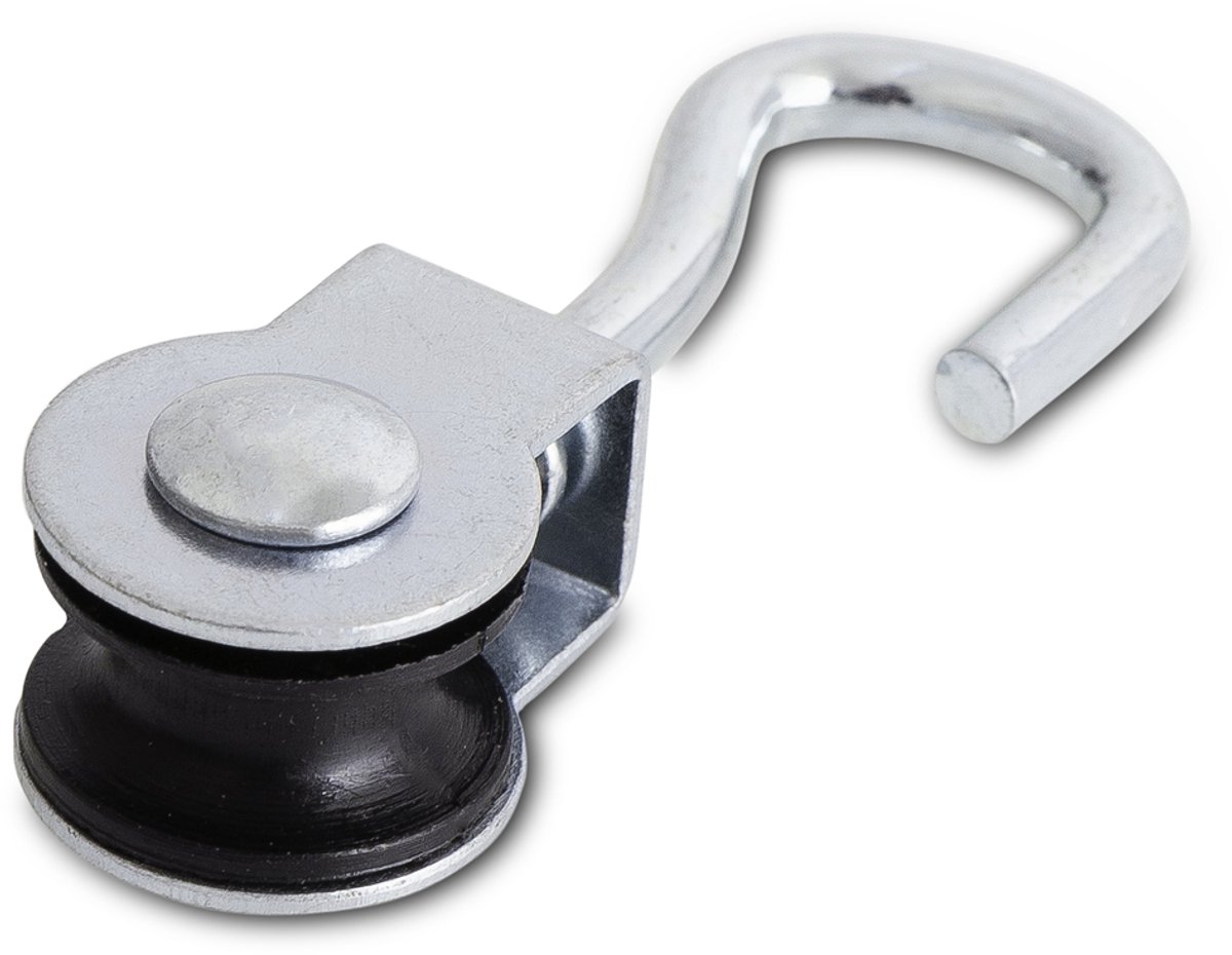 15mm katrol met draaibare haak - hangkatrol - katrolschijf - katrolletje - kleine katrol - katrollen dx