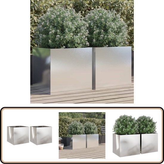 vidaXL Plantenbak 62x47x46 cm koudgewalst staal olijfgroen, verhoogde plantenbak, planten bak, bloembak, kweekbak, plantenstandaard, bloem bak