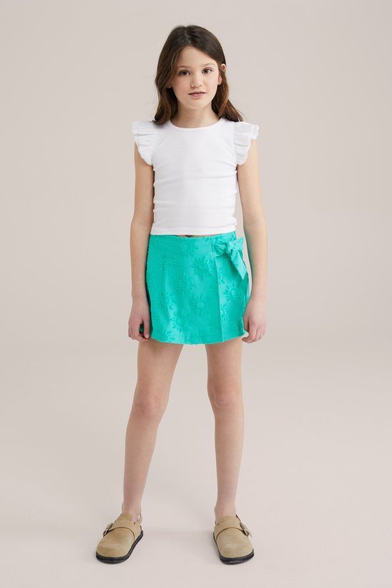 WE Fashion Filles - T-shirt court avec volants