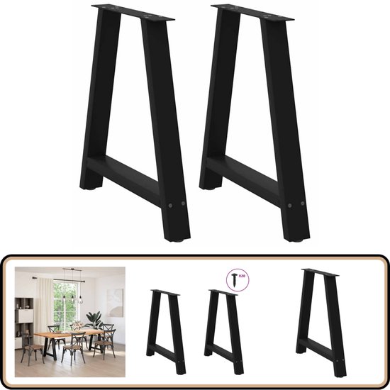 Metalen salontafel met smalle basis - Salontafel Winkel