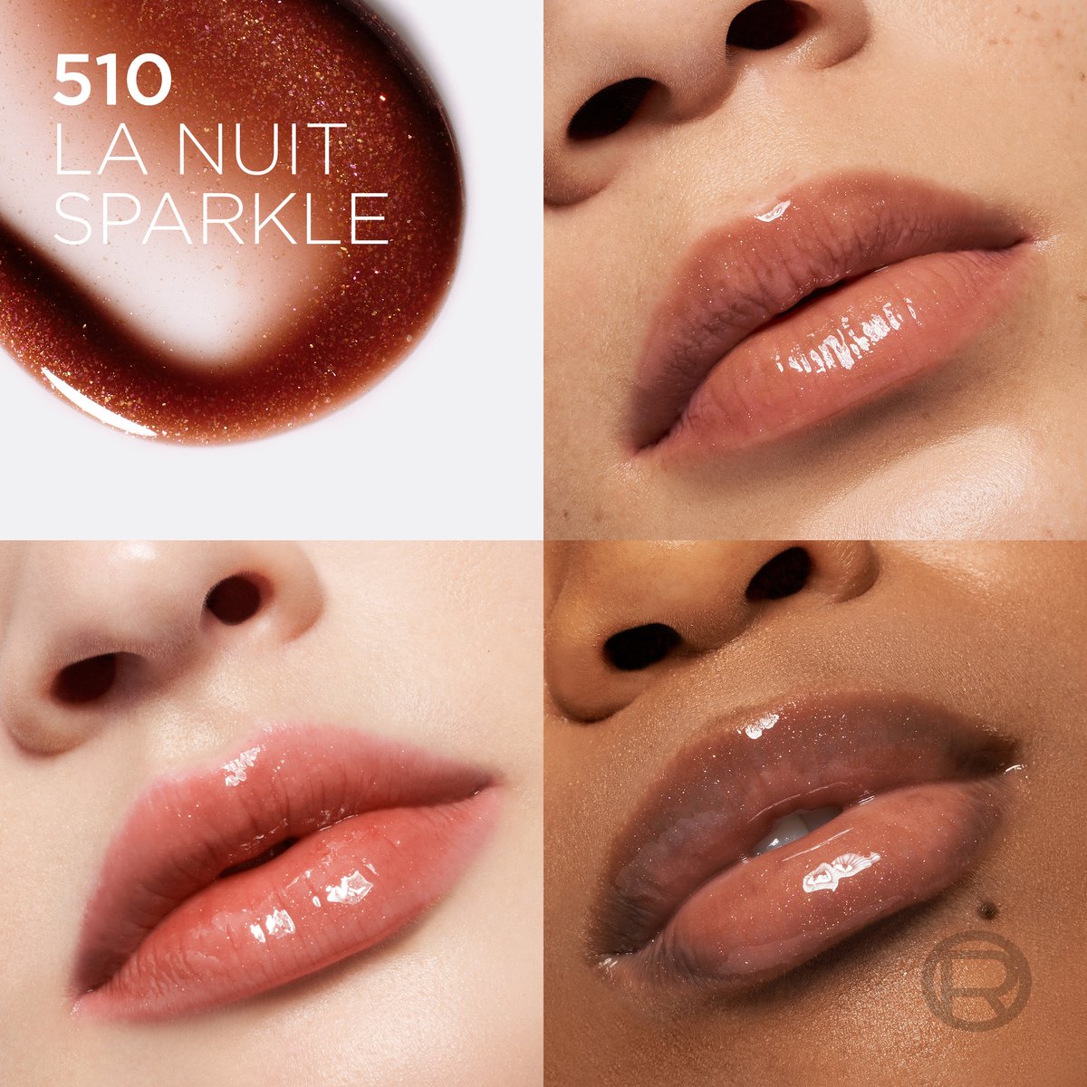 L'Oréal Paris Plump Ambition 510 La Nuit Sparkle Lipgloss - Lipolie met Hyaluronzuur - Voor vollere en glanzende lippen - Bruinrood - 5,4 gr — cadeau in Verzorging - foto 7