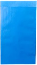 Cadeauzakje Effen Azuur Blauw | 17x25cm 50 stuks | 70gr gestreept wit