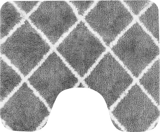 Tapis de toilette Dutch House Menton gris 60x50cm