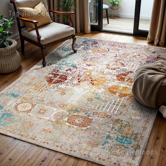 Tapis Vintage Feraghan 160x230 cm - Multi / Beige