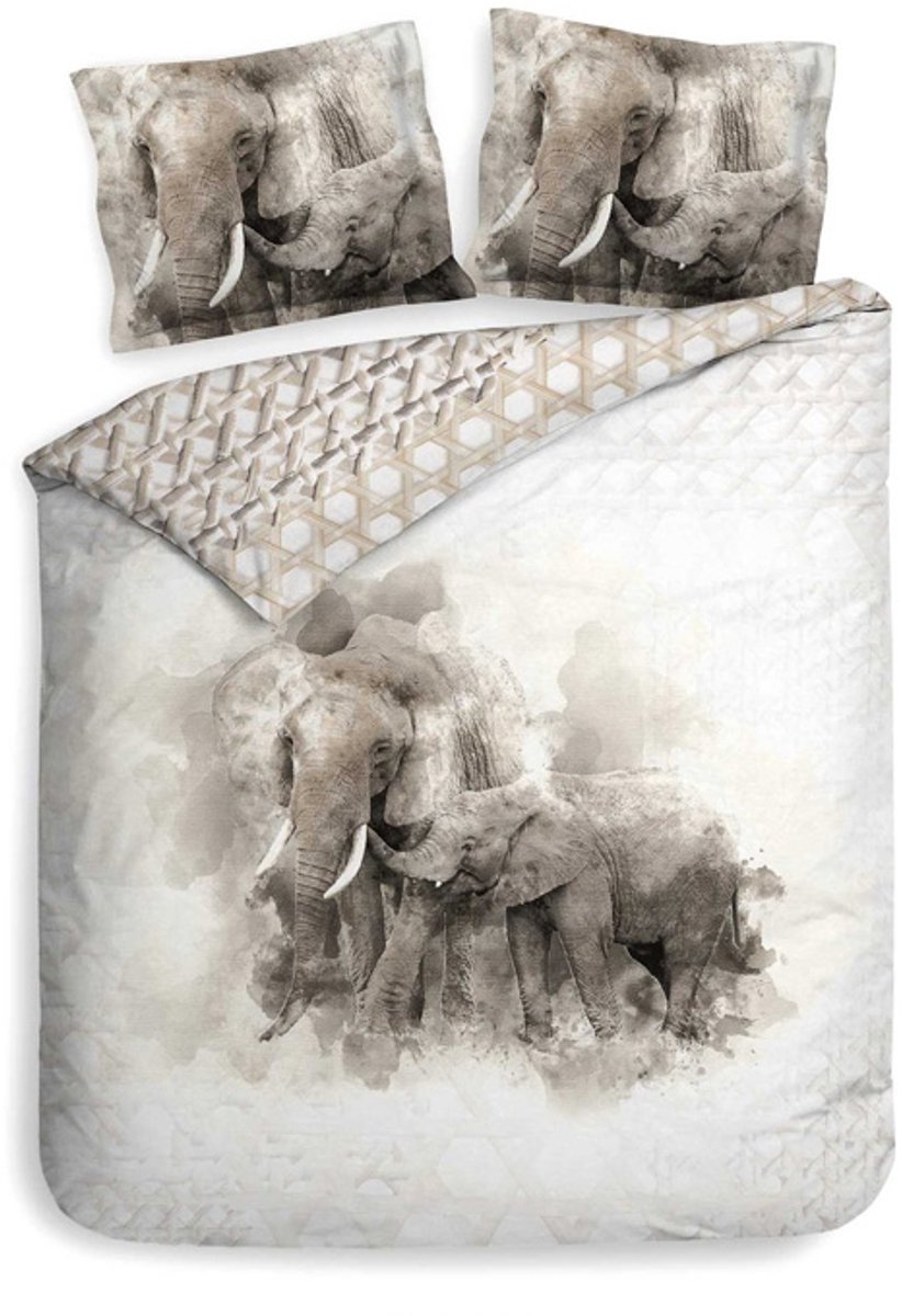 Heckettlane Heckett & Lane dekbedovertrek Mosi Sandshell Off-White 240x200/220 zand