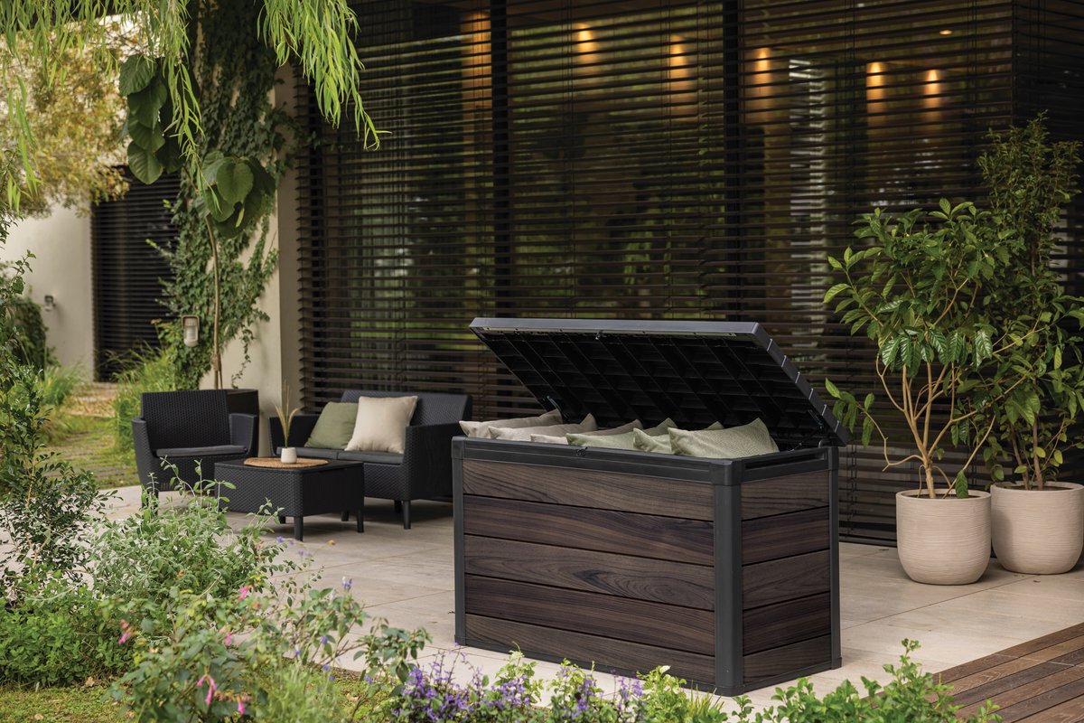 Keter Signature Coffre de rangement 757L - 151.7x72.5x90cm - Rosewood