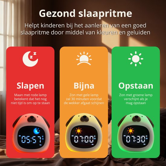 Leuke dinosaurus digitale wekker voor kinderen nachtkastje