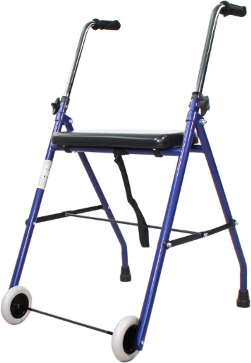 Goedkoopste Mobiclinic Emerita - Looprek met wielen - Lichtgewicht en Inklapbaar - Opvouwbaar - Rollator - Met 2 wielen - Gewatteerde zitting - In hoogte verstelbaar - Antislip
