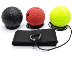 Box Reflex Bal / Hoofd Reflexbal / Hoofdband / Workout / Mini Punch Home Trainer Boks Kickboks / Boksen / Reflex Trainer /  3 Ballen / Vechtsport / Reactiesnelheid / Hand-Oog Coördinatie / Fitness / Reflexball