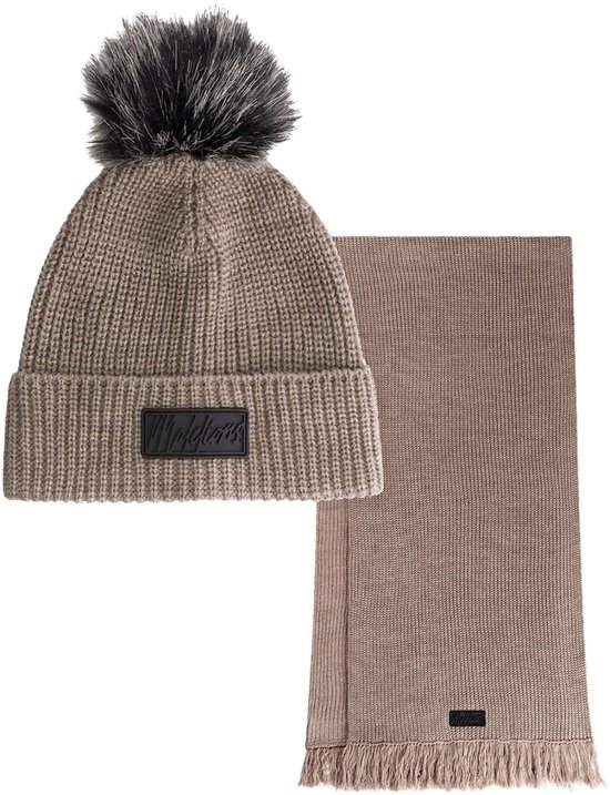 Set bonnet et écharpe tricotés Malelions pour femmes