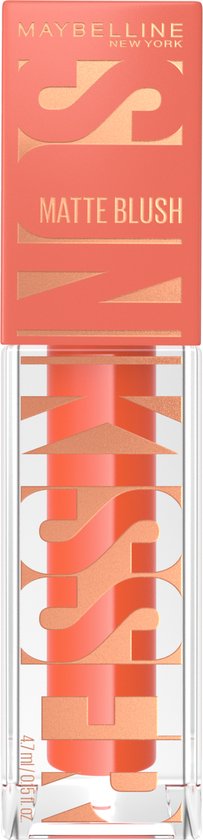 Maybelline New York Sunkissed Liquid Glow Blush - 34 Peachy Quench - blush voor alle huidtypen - verrijkt met vitamine E - voor een sunkissed glow - voelt licht aan op de huid