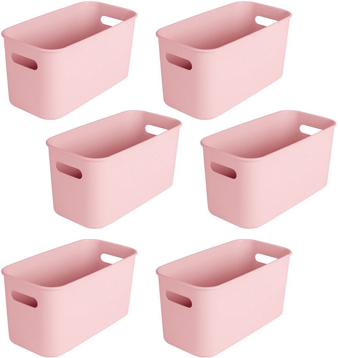 Sunware Sigma Home cube opbergbox 6L - Set van 6 - Roze