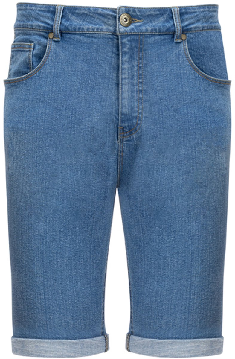 Milanoro - Uitverkoop: stijlvolle, comfortabele jeansshort voor heren - Lichtblauw - M