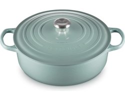 Le Creuset Lage Braad-/Stoofpan Signature Rond 30cm 6,2l Sea Salt Gietijzer