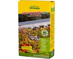 ECOstyle Sedum & Groene Daken-AZ - Onkruidvrij & Groen Dak - Betere Opname van Voedingsstoffen - 120 Dagen Voeding - 10 m2 - 800 GR