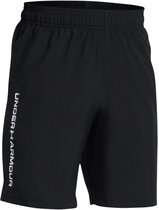 Under Armour UA Tech Woven Wordmark Short-BLK Jongens Sportbroek - Zwart - Wit