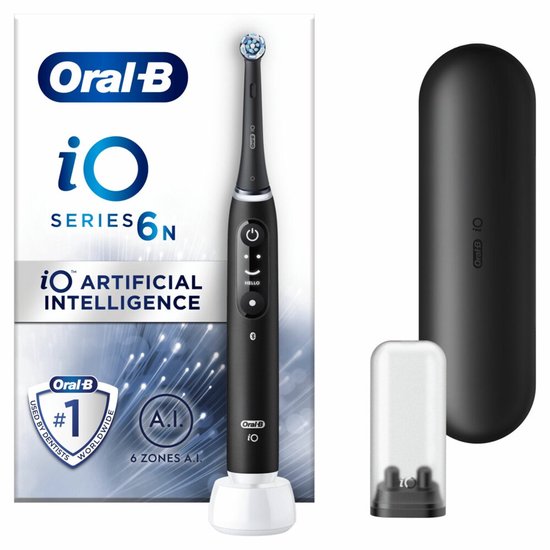 Oral B iO 6N – SMILE Black Lava Elektrische Tandenborstel Ontworpen Door Braun