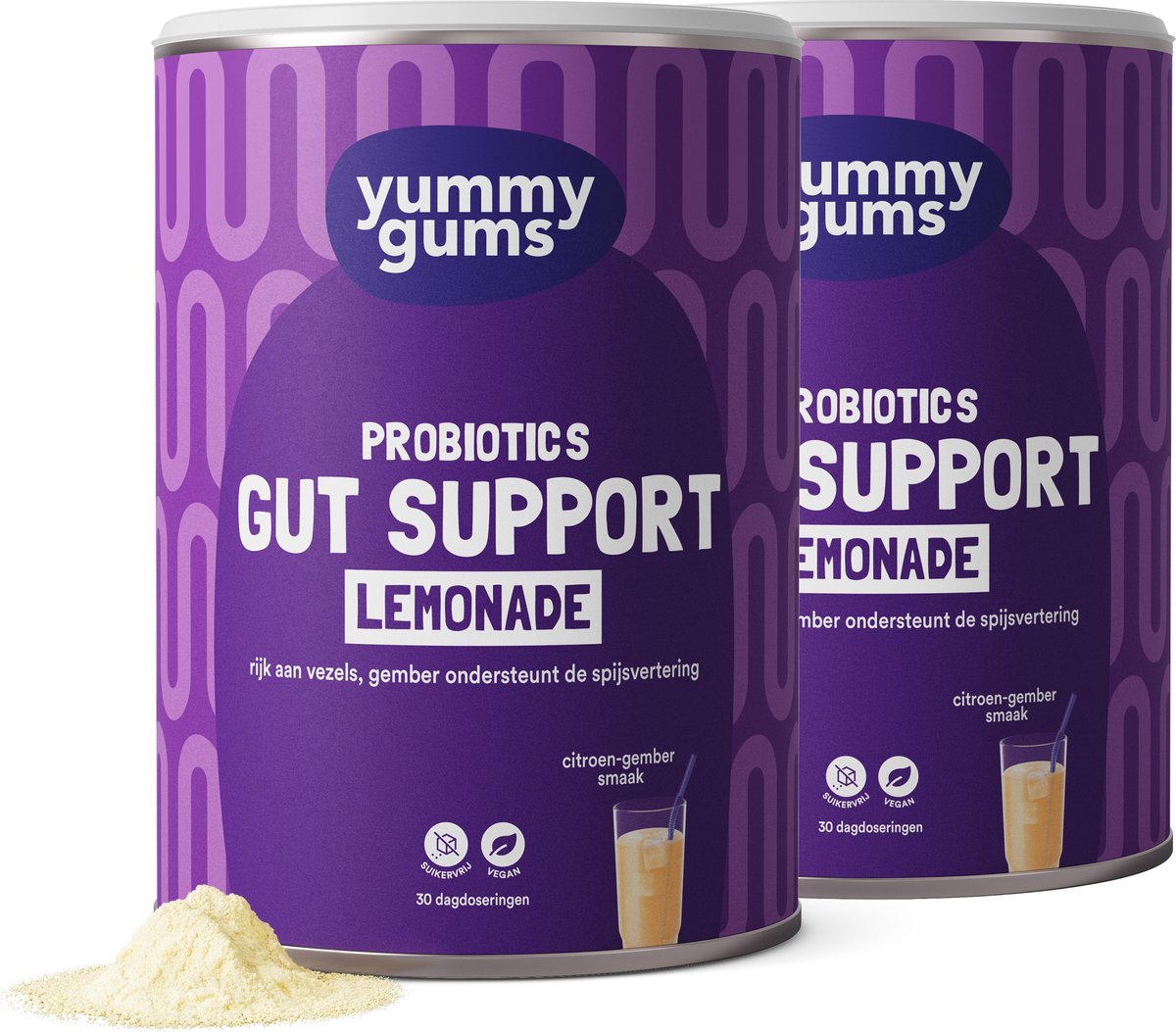 Goedkoopste Yummygums • 2x Gut Support Lemonade • Oplosbaar vezel supplement voor darmen • Suikervrij • Poeder 2x 240g