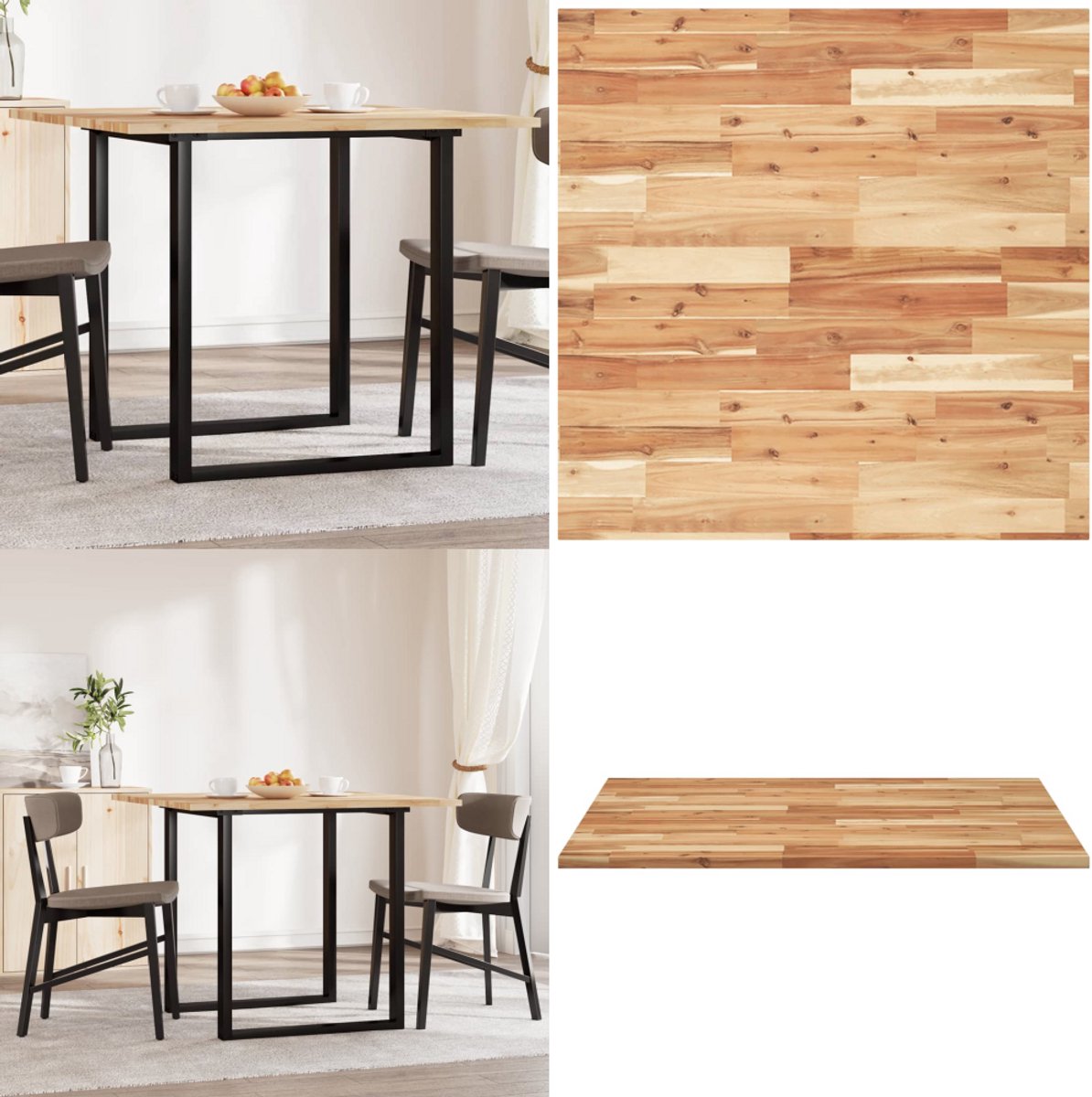 vidaXL Tafelblad rond 70x2,5 cm massief acaciahout vidaXL Tafelblad rond 70x2,5 cm massief acaciahout