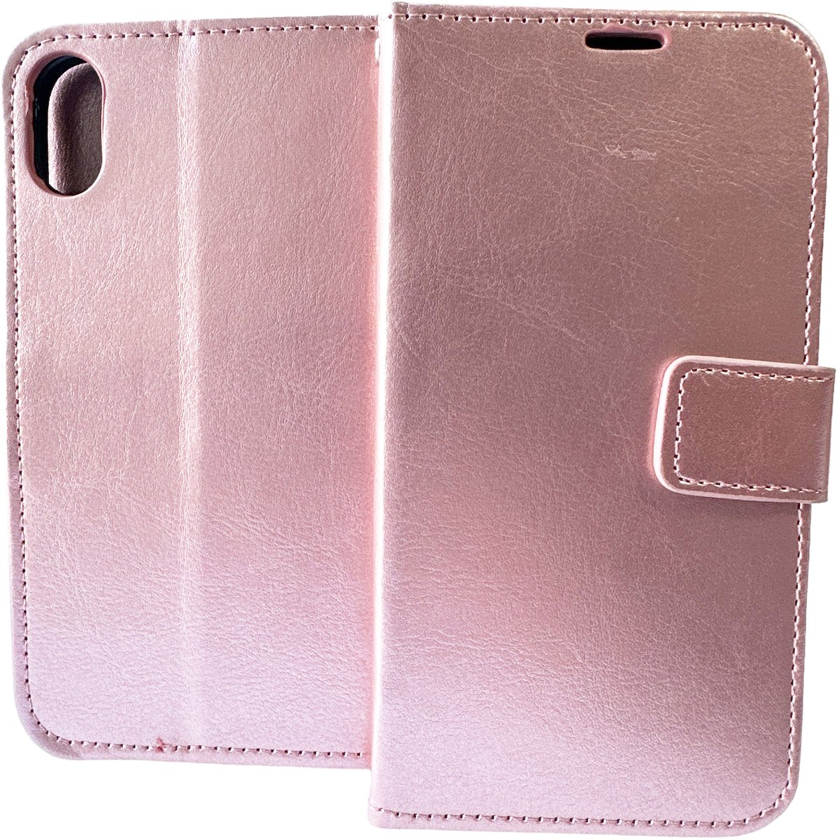Portemonnee Book Case Hoesje Geschikt voor: iPhone XS Max - rose goud