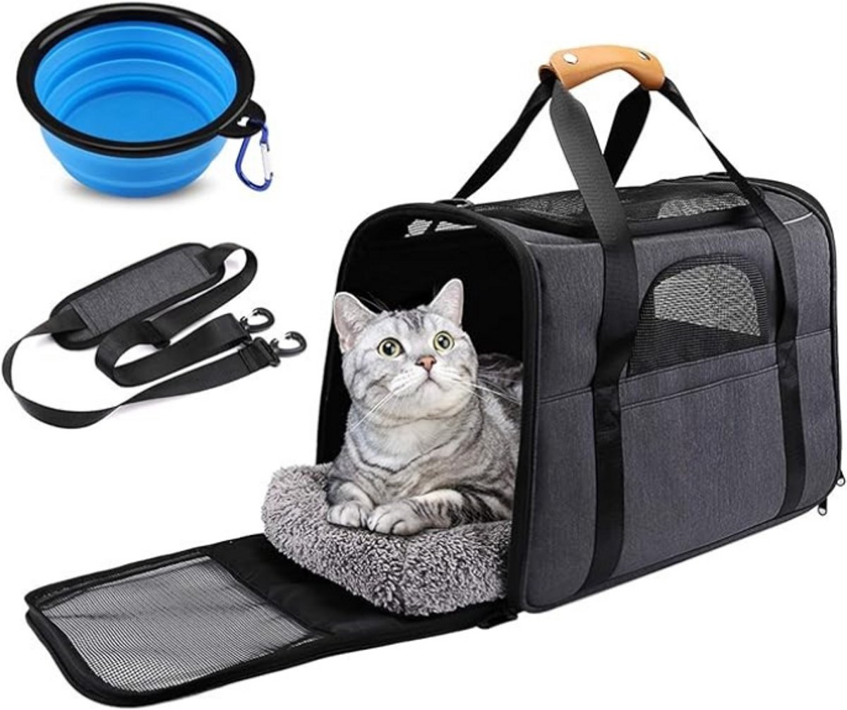 Comfortabele Huisdier Draagtas - Luchtvaart Goedgekeurd, Voor Katten En Kleine Honden