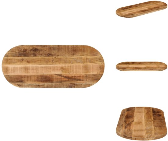 vidaXL Tafelblad rechthoekig 110x30x2,5 cm massief ruw mangohout