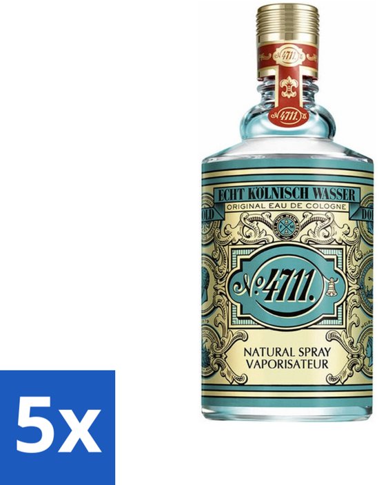 4711 - Echt Kölnisch Wasser - Original Eau De Cologne Spray - Dames Parfum - Verfrissende Geur - 100 ml - Bulkverpakking - 5 stuks