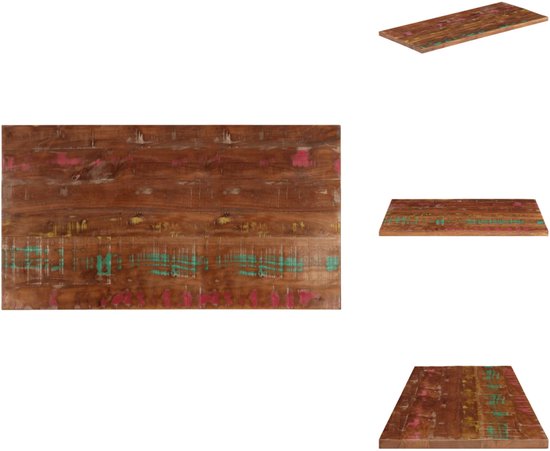 vidaXL Tafelblad rechthoekig 100x60x2 cm massief acaciahout, vervangend tafelblad, blad, vervangend houten tafelblad, meubelpaneel, houten blad