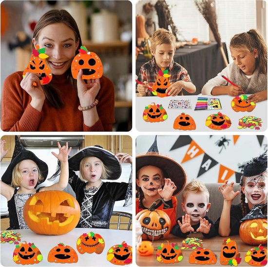 Activite Manuelle Enfant Automne Feuilles Automne KIT De Bricolage Couronne D'automne | Kit De Bricolage Pour Bricolage Automne Decorations Mousse Citrouille Fantome
