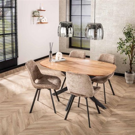 Collection Hoyz - Table à manger 150 Arhus Solid - Acacia Massief naturel