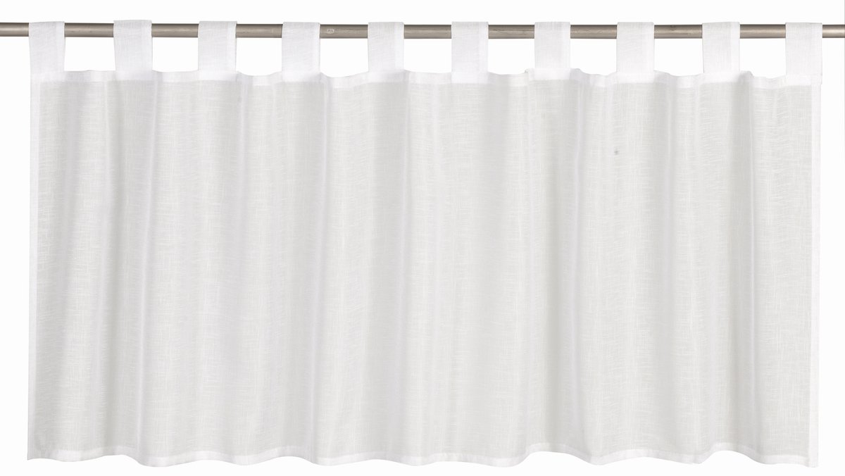 Elbersdrucke Bistro Gordijn Effecto 48x140 cm wit transparant