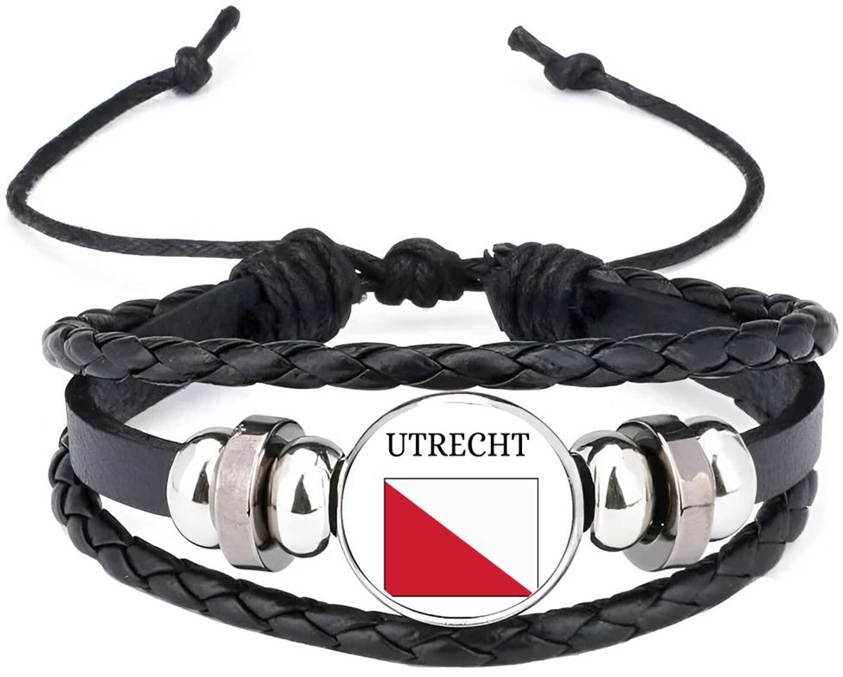 Akyol - utrecht armband zwart - Utrecht - toeristen - stad - vlag - geschenk - cadeau - kado