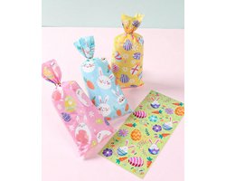 50 stuks traktatiezakjes uitdeelzakjes pasen - paasmotief - paasprint 27.2 x 12.5 cm