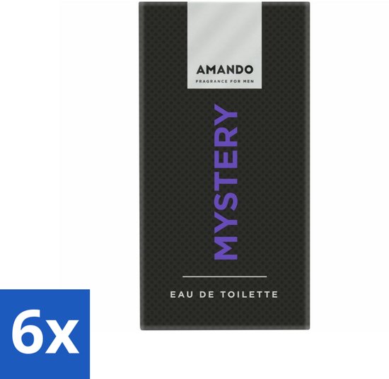 Amando - Mystery - Eau de Toilette - Spray - Voor Mannen - 50 ml - Voordeelverpakking - 6 stuks